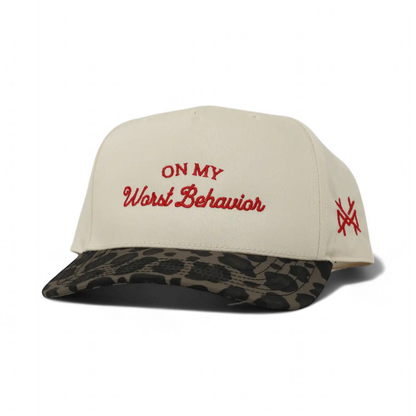 On My Worst Behavior Snapback Hat