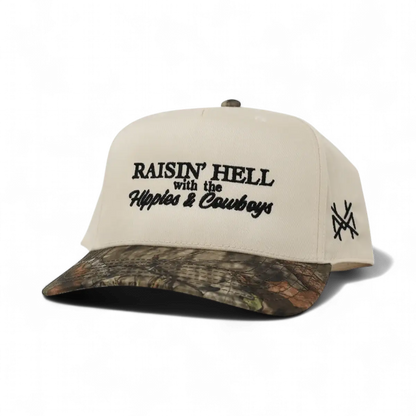 Raising Hell with the Hippies and Cowboys Snapback Hat