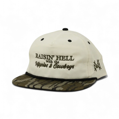 Raising Hell with the Hippies and Cowboys Snapback Hat